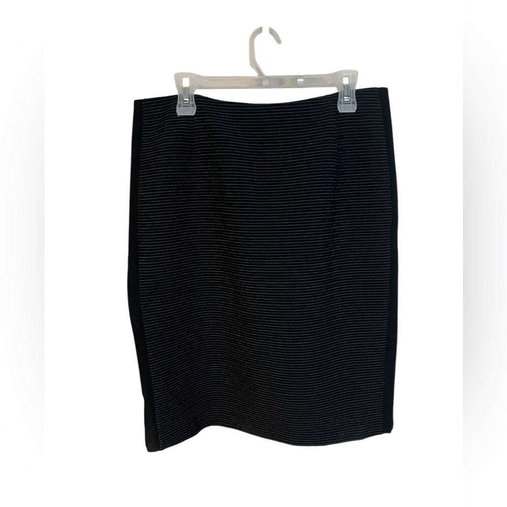 A black and white striped Dex skirt in size large